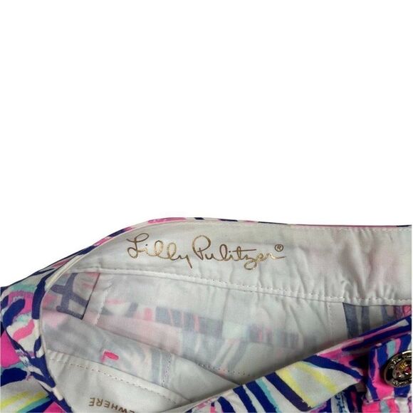 Lilly Pulitzer The Buttercup Short Tiki Pink Cabana Crazed - Picture 5 of 10